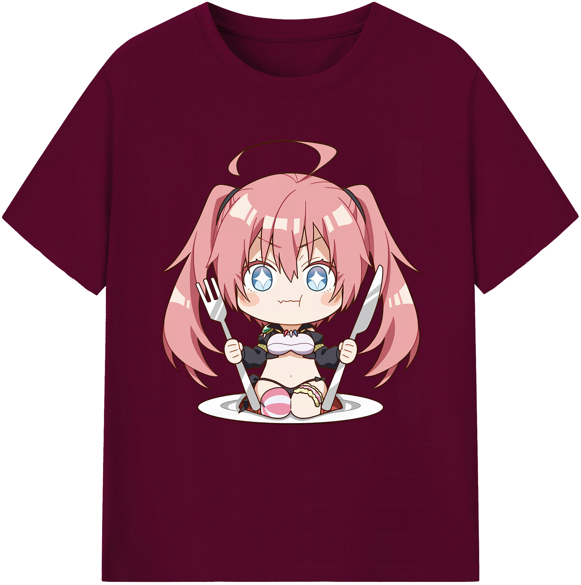 （画像用） 転スラ Regarding Reincarnated to Slime レディースカジュアルプリントTシャツ（綿100％）